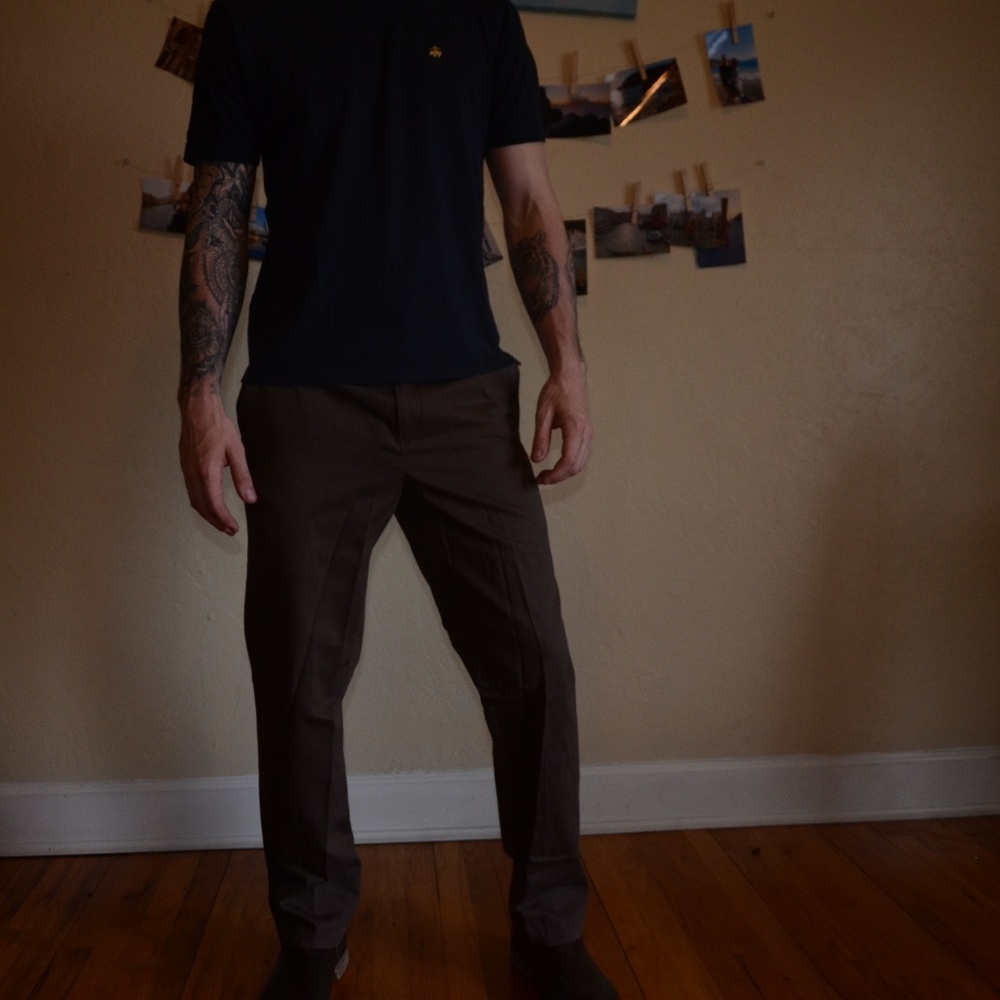 Men's Jos a bank brown dress khakis
